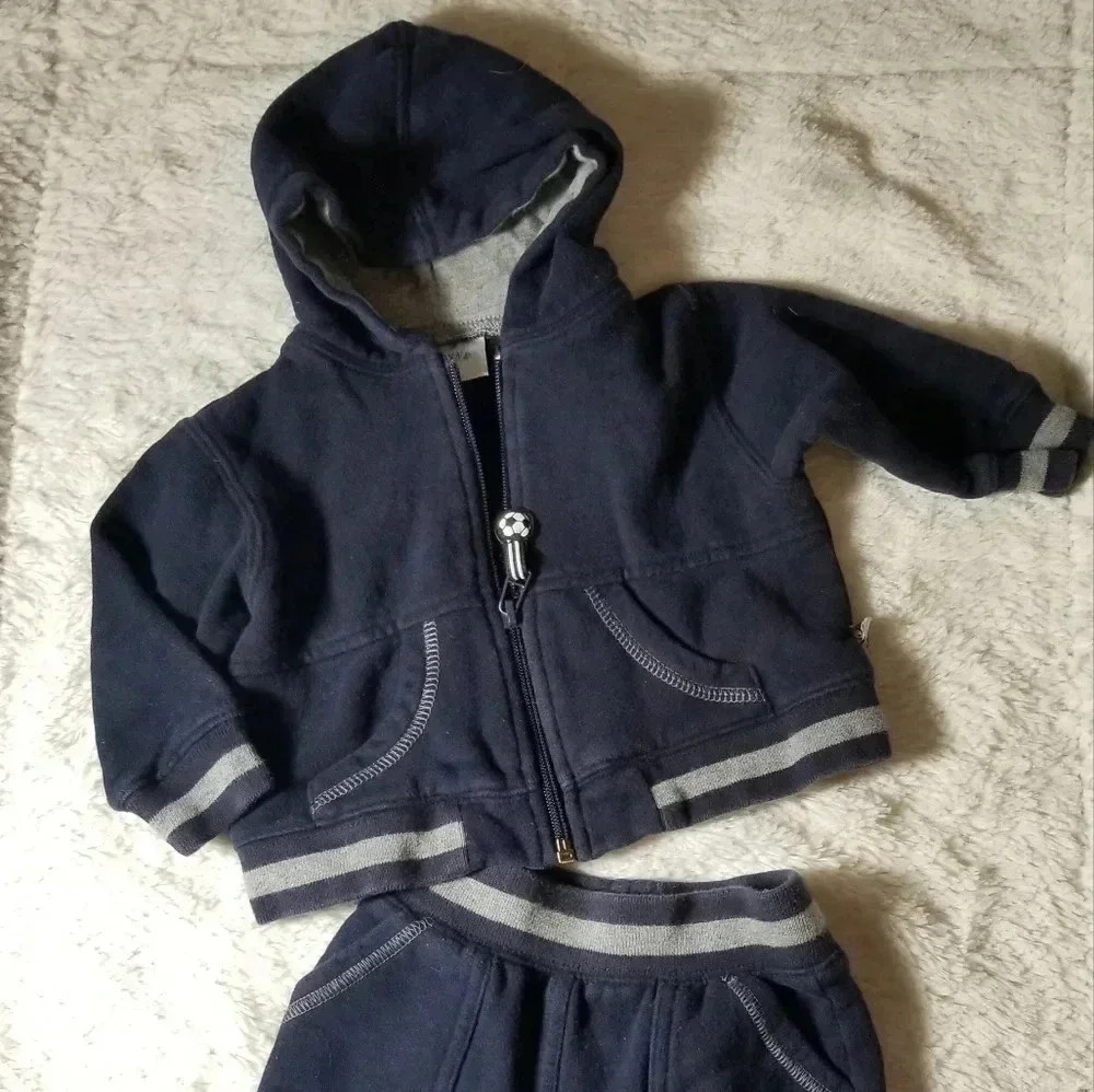 Boys 3-6 month All Mine zip up hoodie & pants